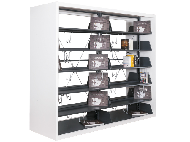 Double Double Sided Wooden Library System