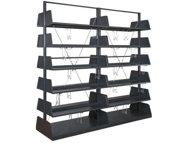 Double Double Sided Library System without Wood